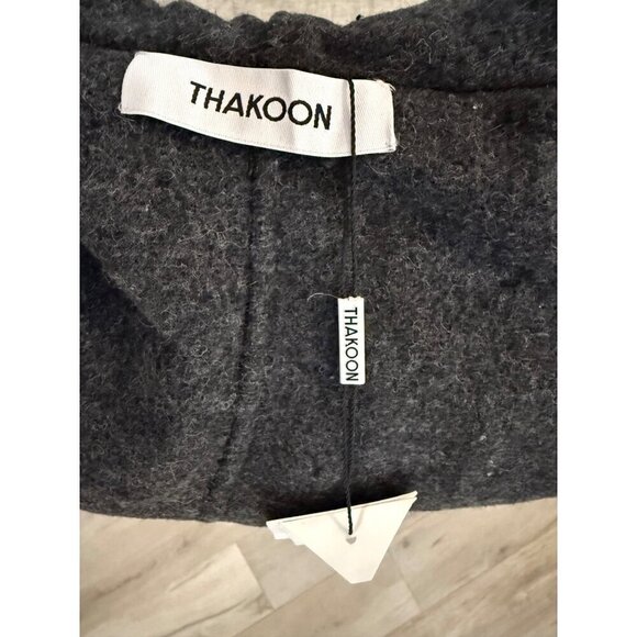 NWT Thakoon Womens‎ Coat Hooded Wool Blend Charcoal Size XS - Picture 11 of 11